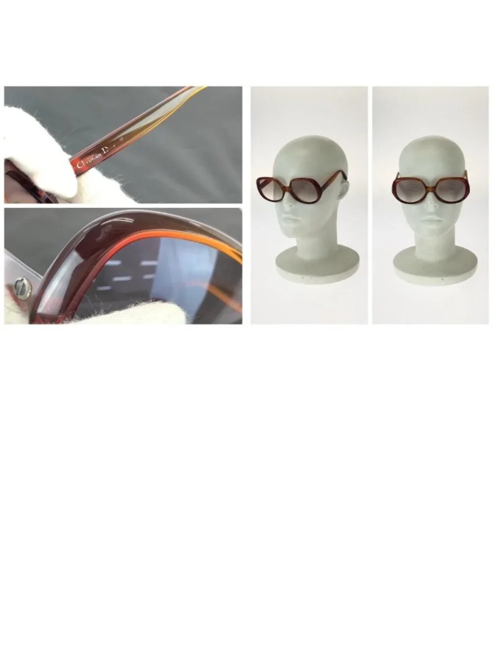 Dior Vintage Optil 54 18 Brown Acetate Sunglasses Frame Eyewear